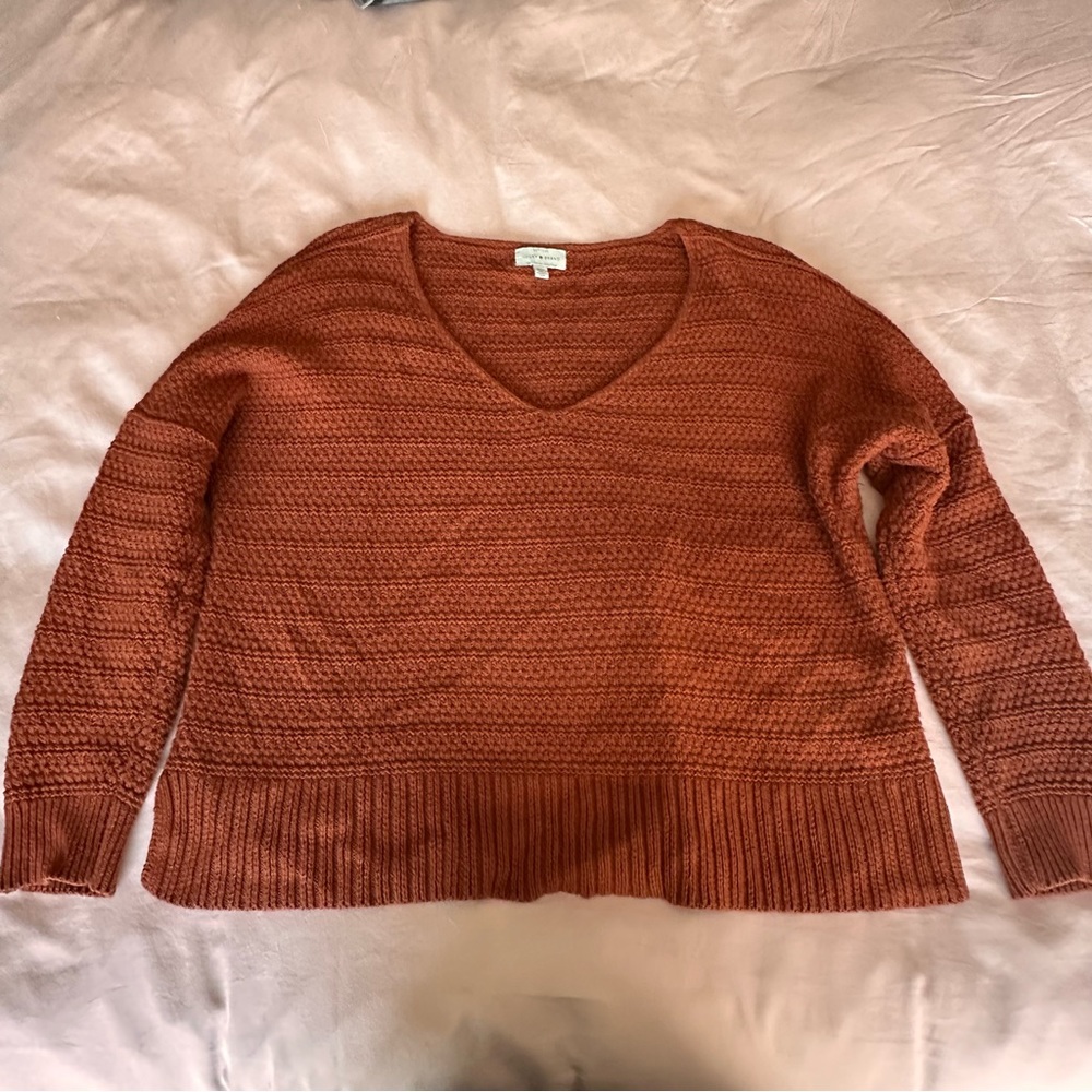 Lucky Brand Burnt Orange Knit Sweater